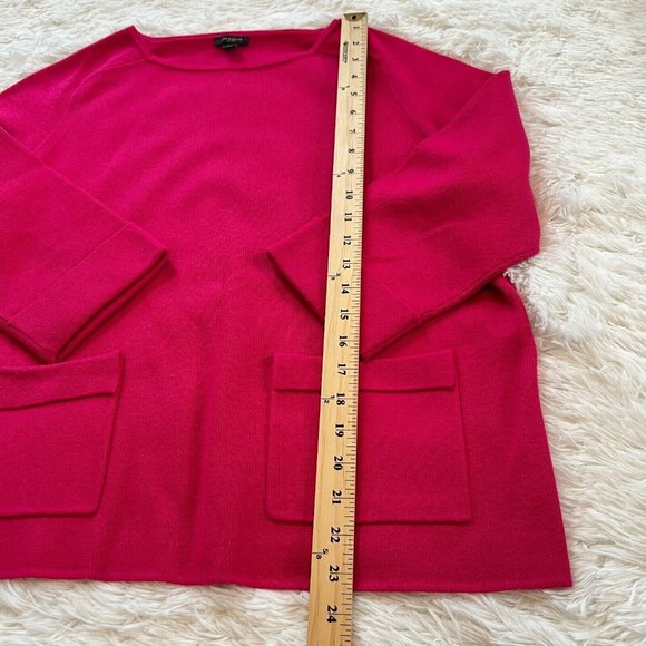 ANn Taylor Womens Sweater Size XL Pink Wool Blend Pockets Career Business 15788 - Picture 4 of 9